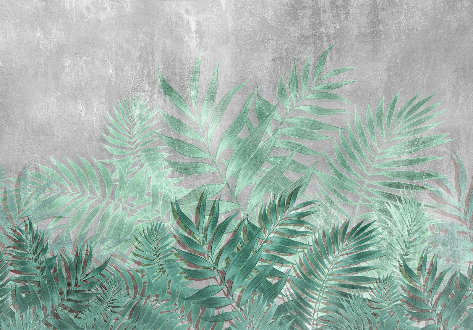 Флис Фототапет LEAVES Арт композиция от графични листа, рисувани, винтидж стил